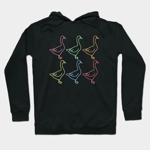 Multi-Colored Geese Hoodie by OnlyGeeses